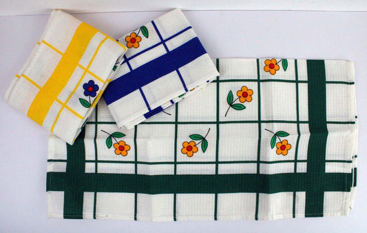 Vintage Torchons fantaisie coton gaufré