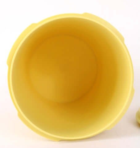 Grande boîte Tupperware soleil jaune vintage