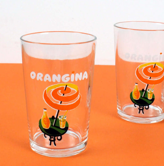 Verres publicitaires Orangina vintage