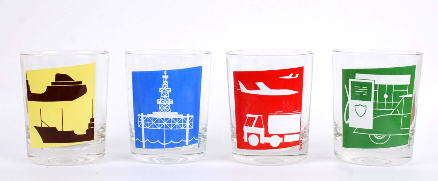 Vintage Verres publicitaires BP